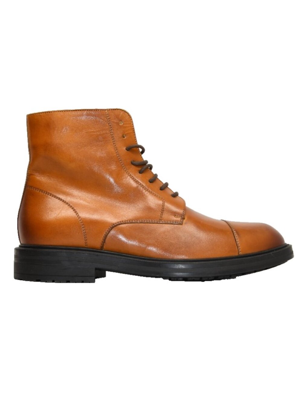 New! Magnanni Polar Cap Toe Lace Up Leather Ankle Boot 9 Cognac 24205 DD564